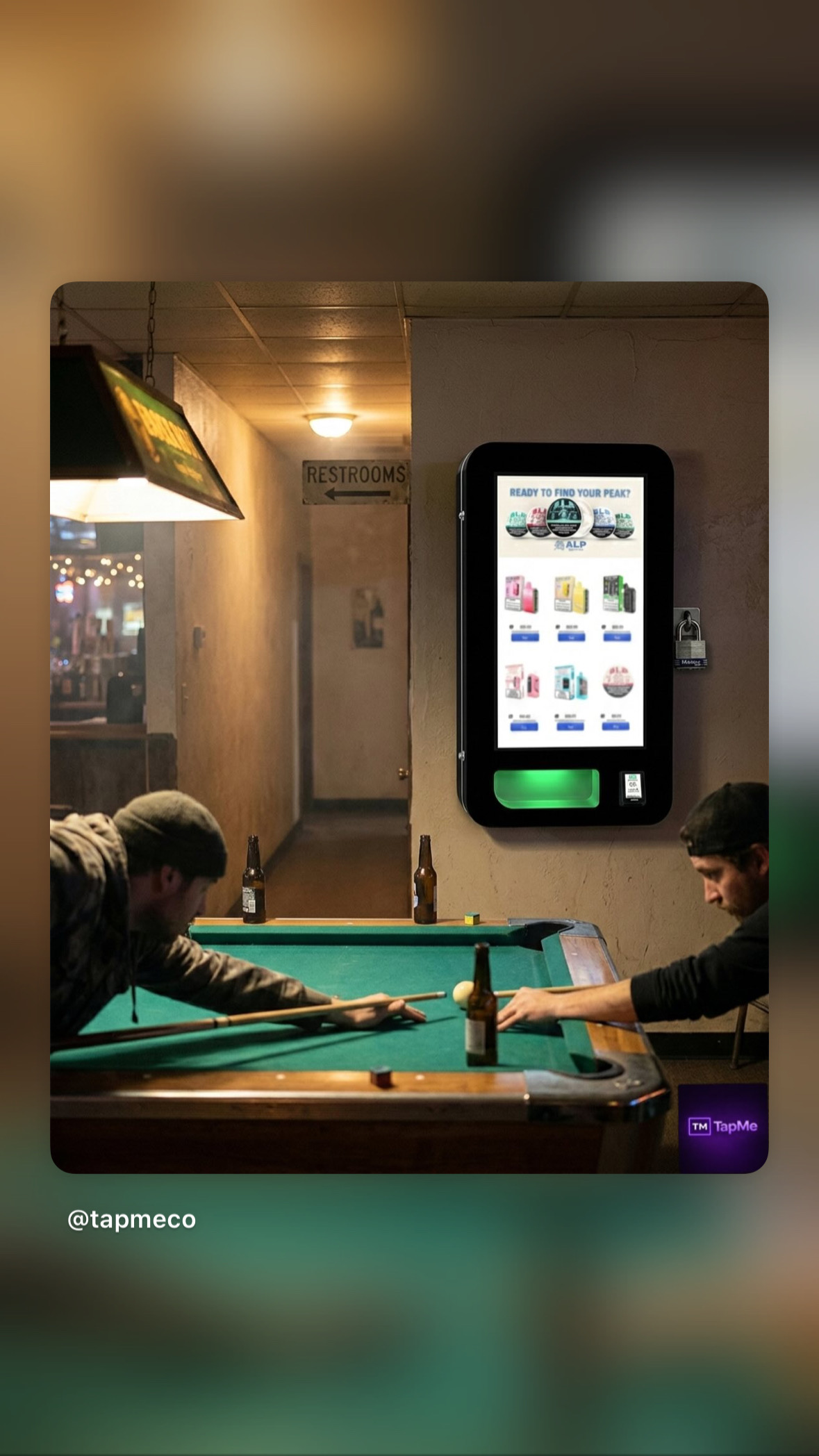 TapMe nightlife vending placement example