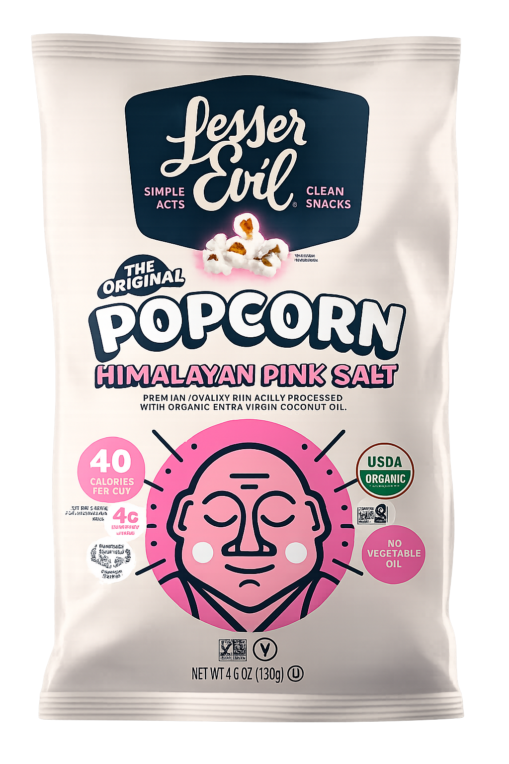 LesserEvil Himalayan Pink Salt popcorn